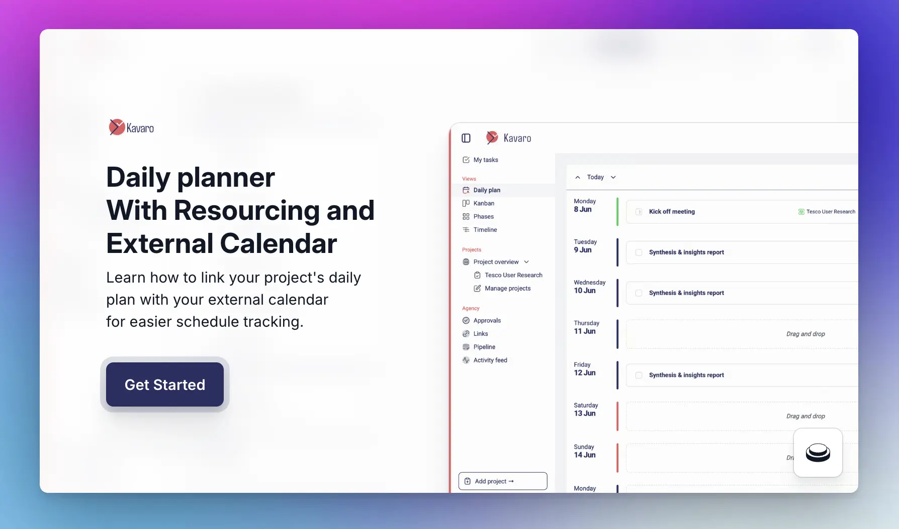 How to use the daily planner in Kavaro