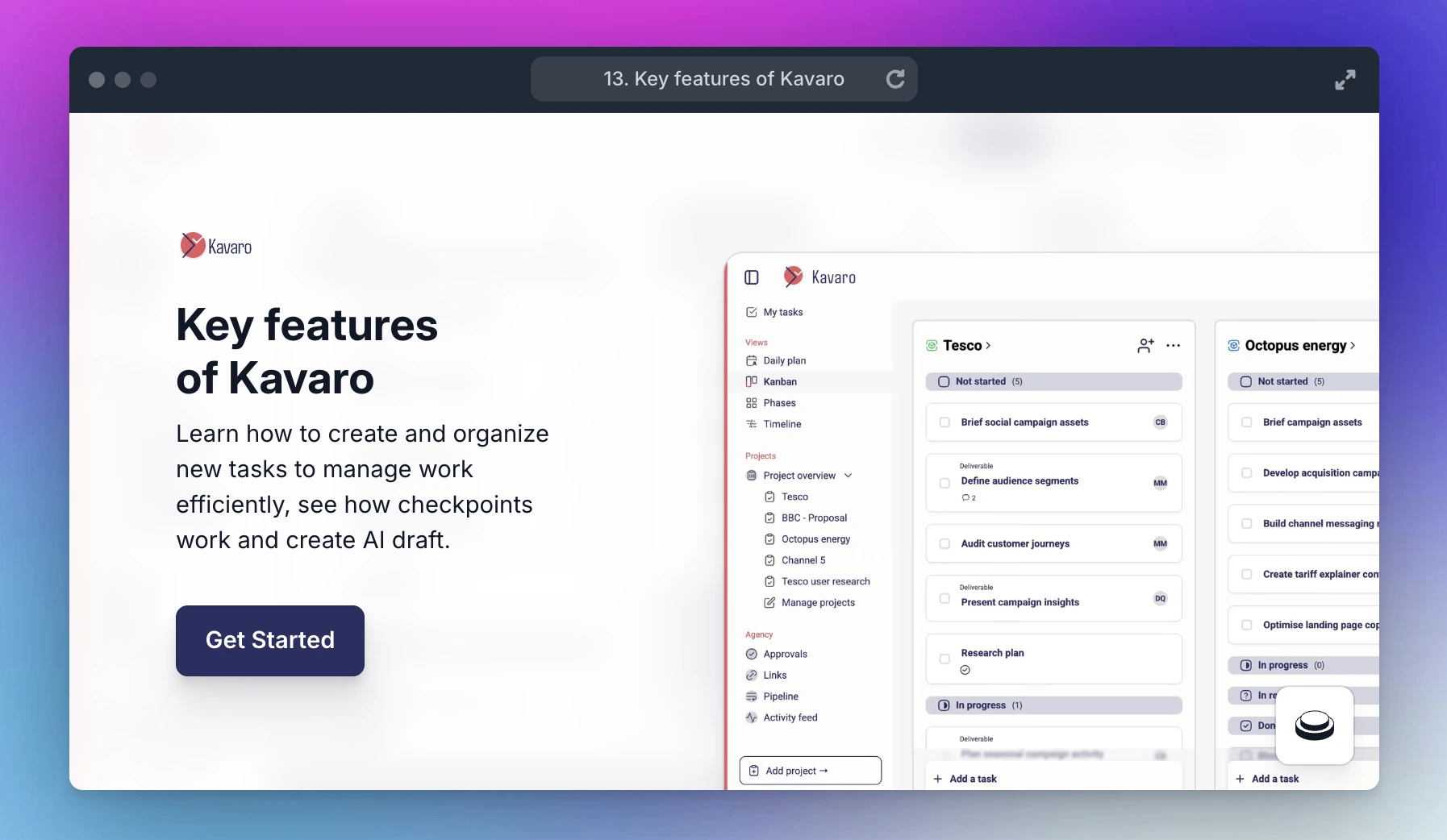 Kavaro walkthrough — key features